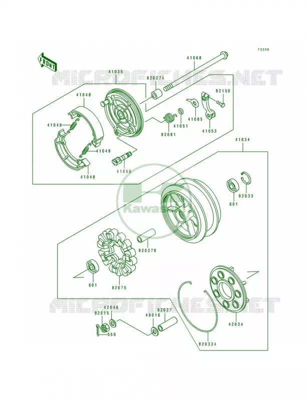 Rear WheelChain Kawasaki MOTOS 600 1997 Eliminator 600  ZL600-B3