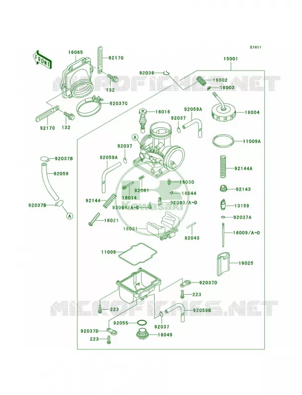 Carburetor Kawasaki MOTOS 220 2004 KDX220R  KDX220-A11