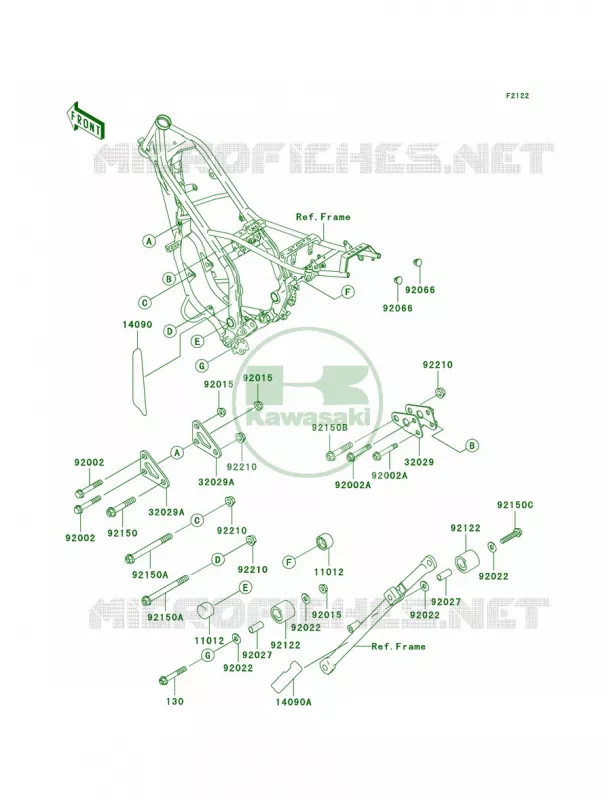 Engine Mount Kawasaki MOTOS 220 2004 KDX220R  KDX220-A11