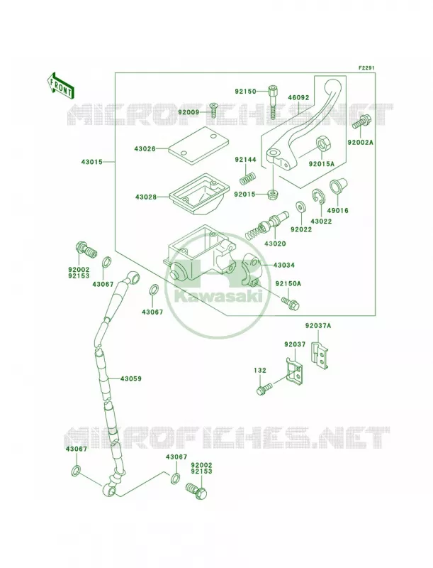 Front Master Cylinder Kawasaki MOTOS 220 2004 KDX220R  KDX220-A11