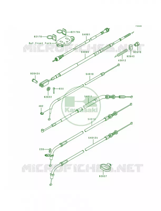 Cables Kawasaki MOTOS 500 1996 Vulcan 500  EN500-A7