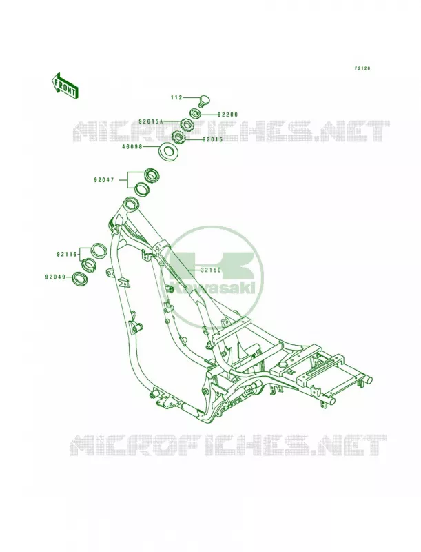 Frame Kawasaki MOTOS 500 1996 Vulcan 500  EN500-A7