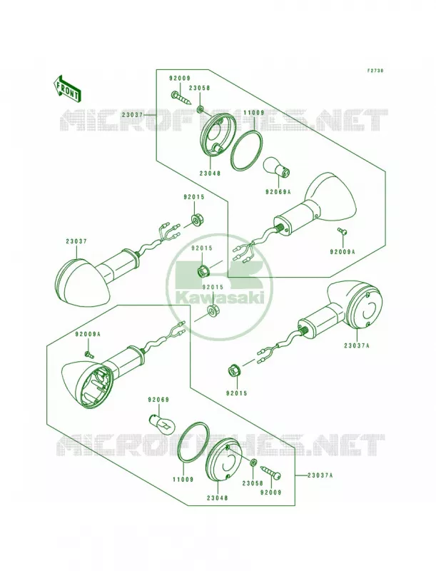 Turn Signals Kawasaki MOTOS 500 1996 Vulcan 500  EN500-A7