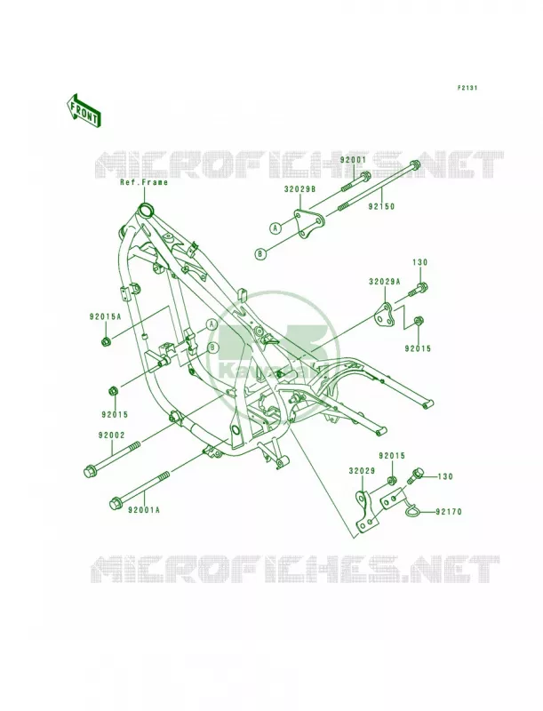 Frame Fittings Kawasaki MOTOS 500 1996 Vulcan 500 LTD  EN500-C1