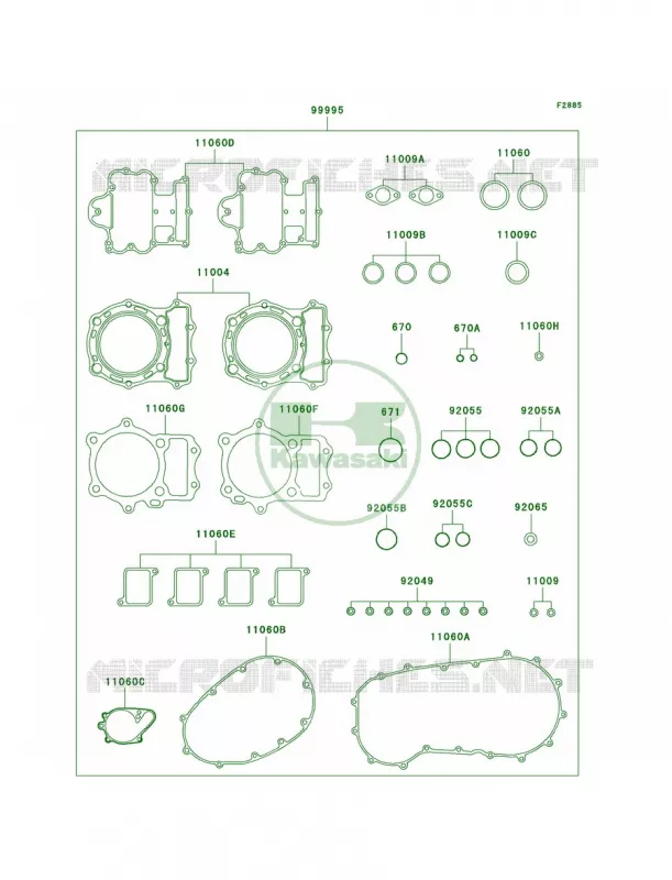 Gasket Kit Kawasaki MOTOS 1500 1996 Vulcan 1500 Classic  VN1500-D1