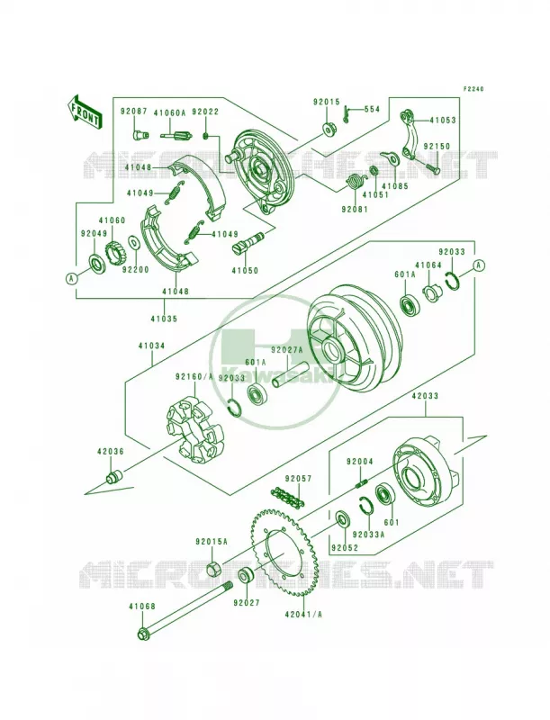 Rear WheelChain Kawasaki MOTOS 800 1996 Vulcan 800  VN800-A2