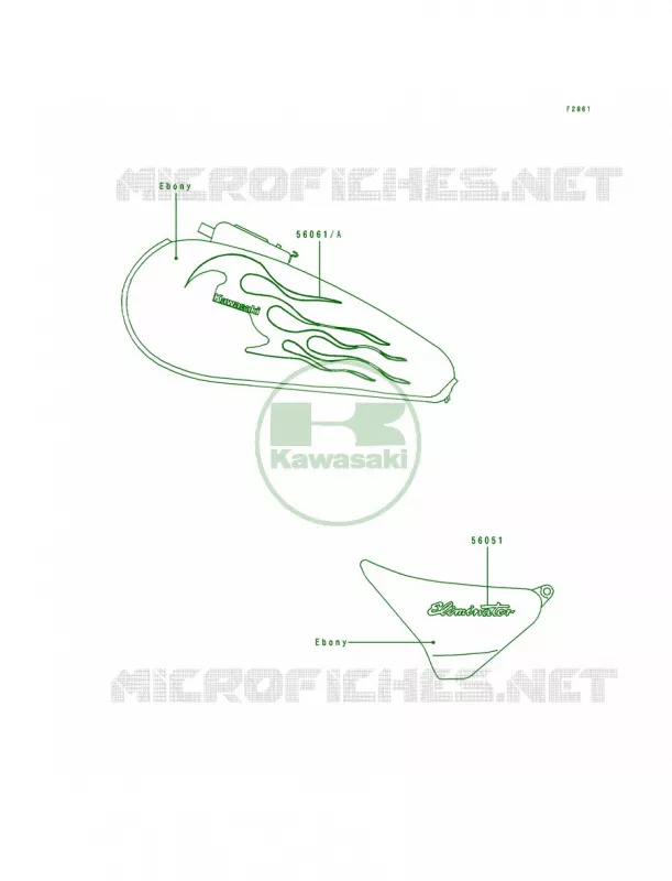 DecalsEbonyZL600-B2 Kawasaki MOTOS 600 1996 Eliminator 600  ZL600-B2