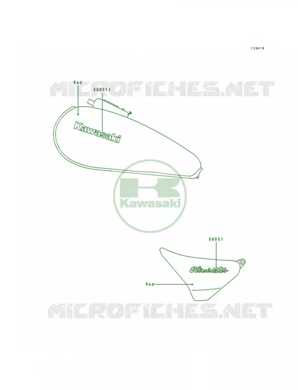 DecalsRedZL600-B3 Kawasaki MOTOS 600 1996 Eliminator 600  ZL600-B2
