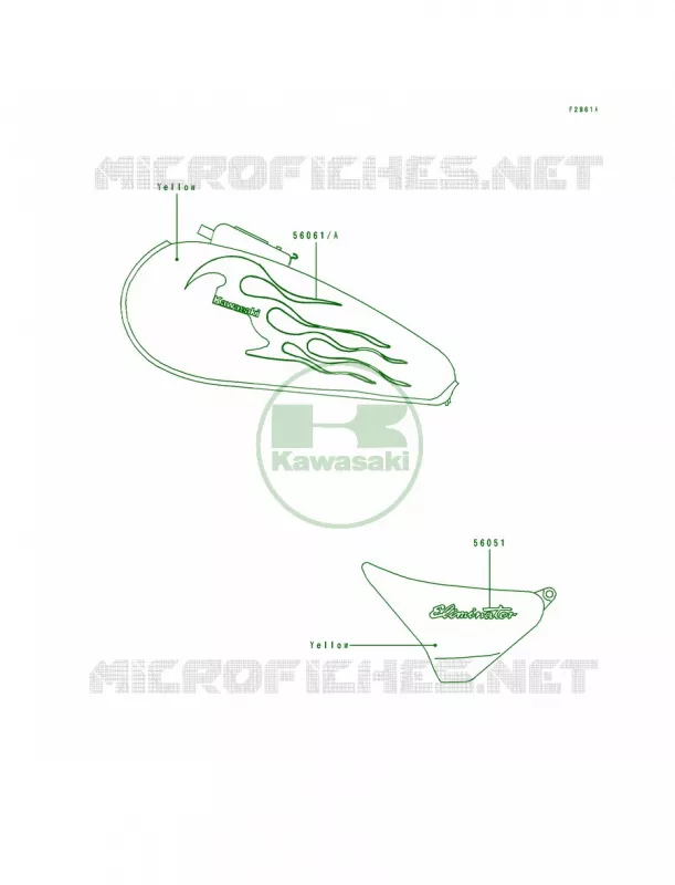 DecalsYellowZL600-B2 Kawasaki MOTOS 600 1996 Eliminator 600  ZL600-B2