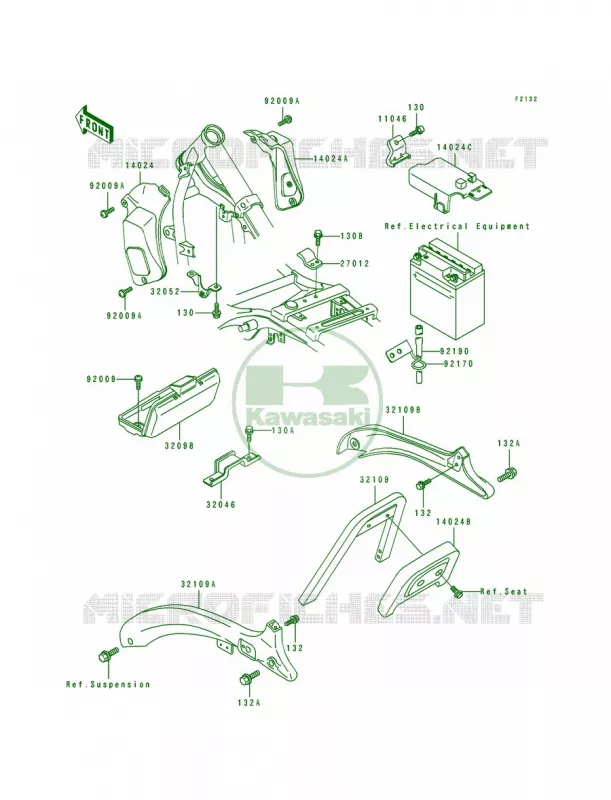 Battery Case Kawasaki MOTOS 500 1995 Vulcan 500  EN500-A6
