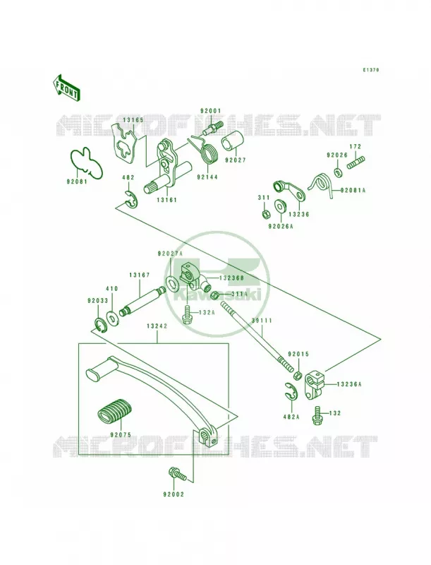 Gear Change Mechanism Kawasaki MOTOS 500 1995 Vulcan 500  EN500-A6