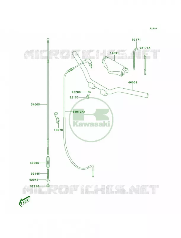 Handlebar Kawasaki MOTOS 50 2004 KDX50  KDX50-A2