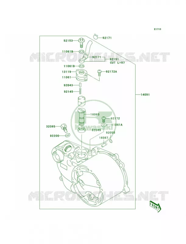 Oil Pump Kawasaki MOTOS 50 2004 KDX50  KDX50-A2