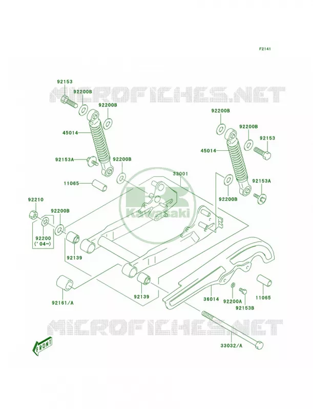 Swingarm Kawasaki MOTOS 50 2004 KDX50  KDX50-A2