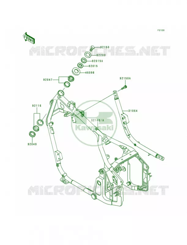 Frame Kawasaki MOTOS 800 1995 Vulcan 800  VN800-A1