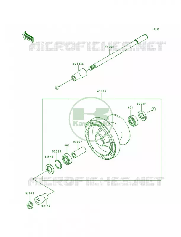 Front Wheel Kawasaki MOTOS 800 1995 Vulcan 800  VN800-A1