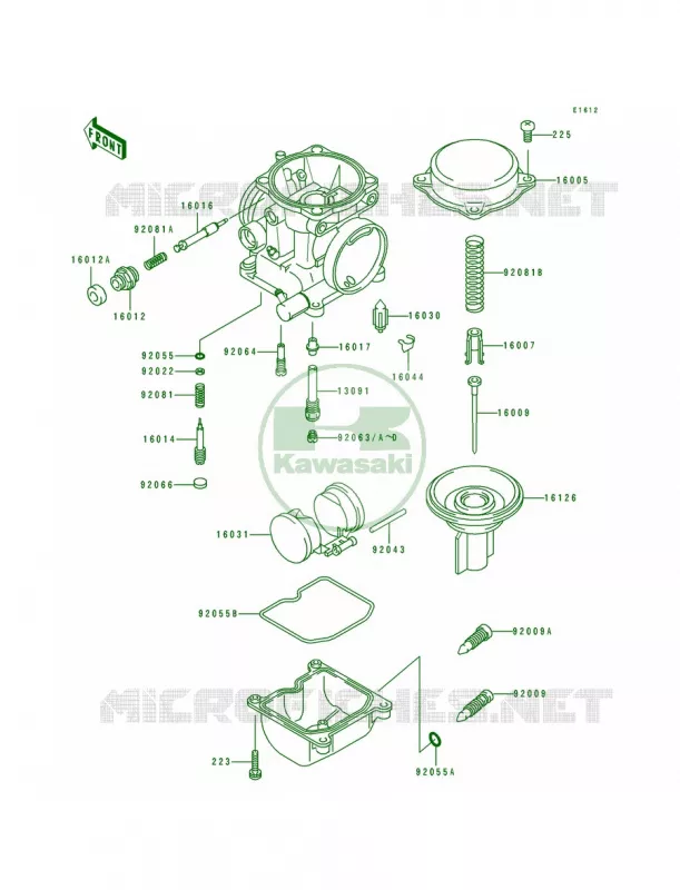 Carburetor Parts Kawasaki MOTOS 250 1994 Eliminator 250  EL250-E4