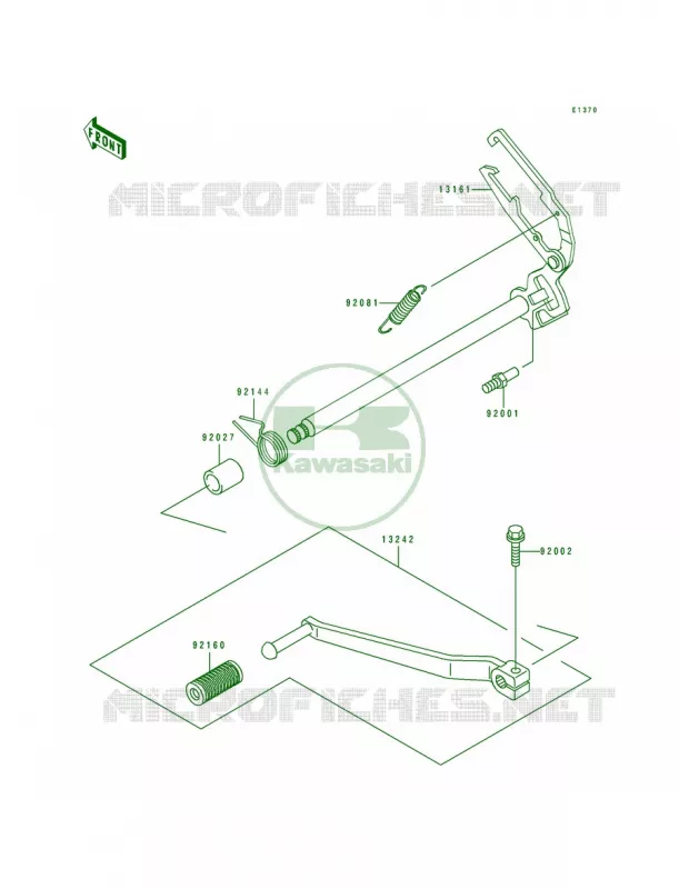 Gear Change Mechanism Kawasaki MOTOS 250 1994 Eliminator 250  EL250-E4