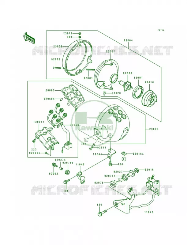 Headlights Kawasaki MOTOS 250 1994 Eliminator 250  EL250-E4