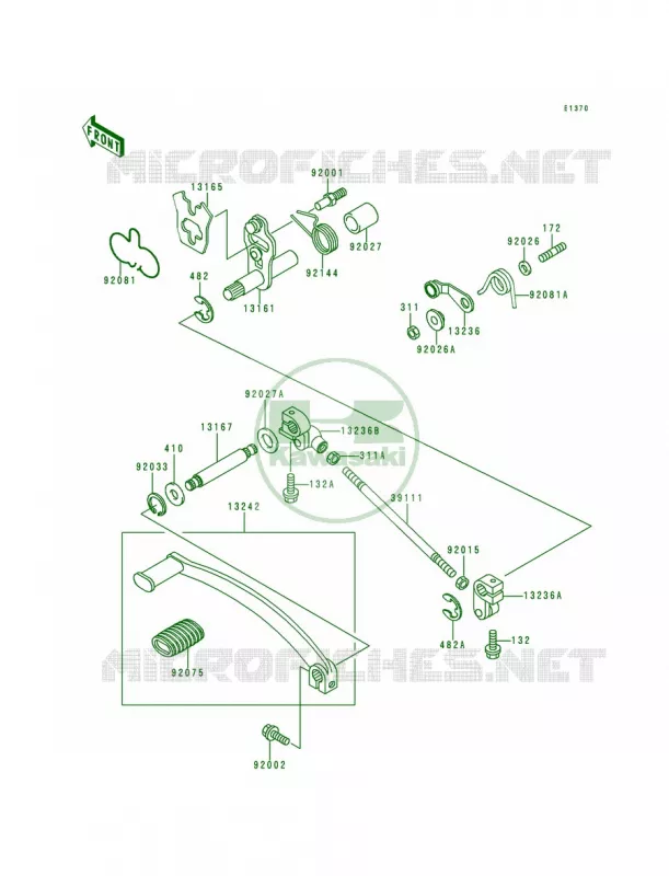 Gear Change Mechanism Kawasaki MOTOS 500 1994 Vulcan 500  EN500-A5