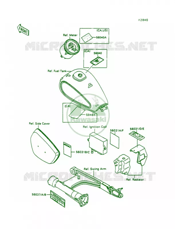 Labels Kawasaki MOTOS 1500 1994 Vulcan 88  VN1500-A8