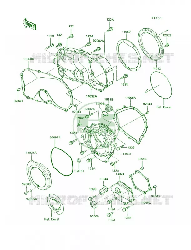 Engine Covers Kawasaki MOTOS 750 1994 Vulcan 750  VN750-A10
