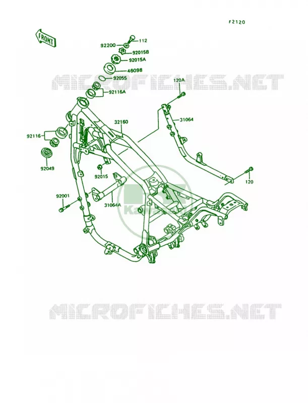 Frame Kawasaki MOTOS 750 1994 Vulcan 750  VN750-A10