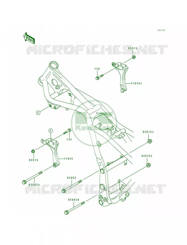 Frame Fittings Kawasaki MOTOS 250 1993 Eliminator 250  EL250-E3