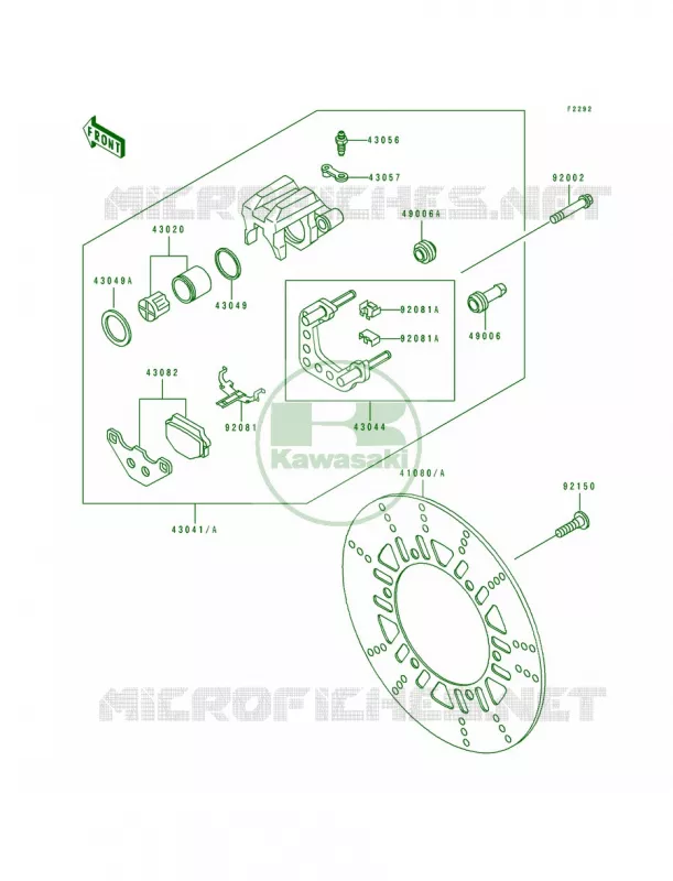 Front Brake Kawasaki MOTOS 250 1993 Eliminator 250  EL250-E3