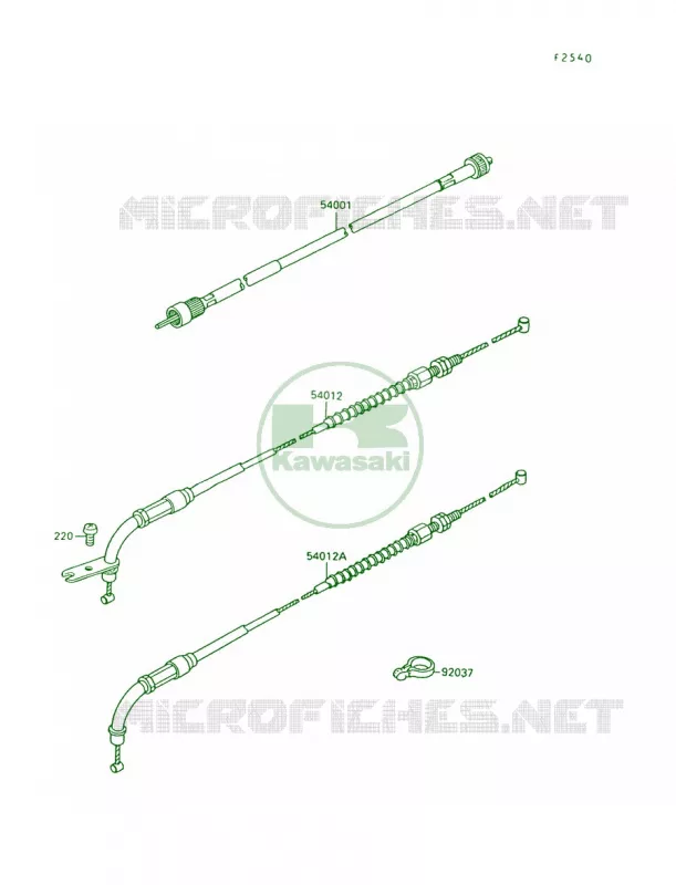 Cables Kawasaki MOTOS 1500 1993 Vulcan 88  VN1500-A7