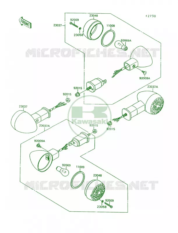 Turn Signals Kawasaki MOTOS 1500 1993 Vulcan 88  VN1500-A7