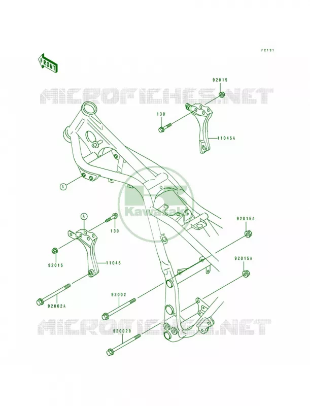 Frame Fittings Kawasaki MOTOS 250 1992 Eliminator 250  EL250-E2