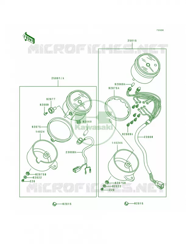 Meters Kawasaki MOTOS 250 1992 Eliminator 250  EL250-E2