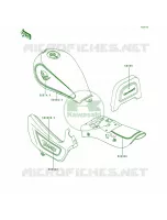 DecalsEN500 A5GreenWhite pour Kawasaki Vulcan 500 1992