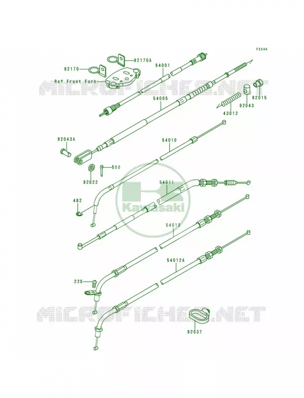 Cables Kawasaki MOTOS 500 1992 Vulcan 500  EN500-A3