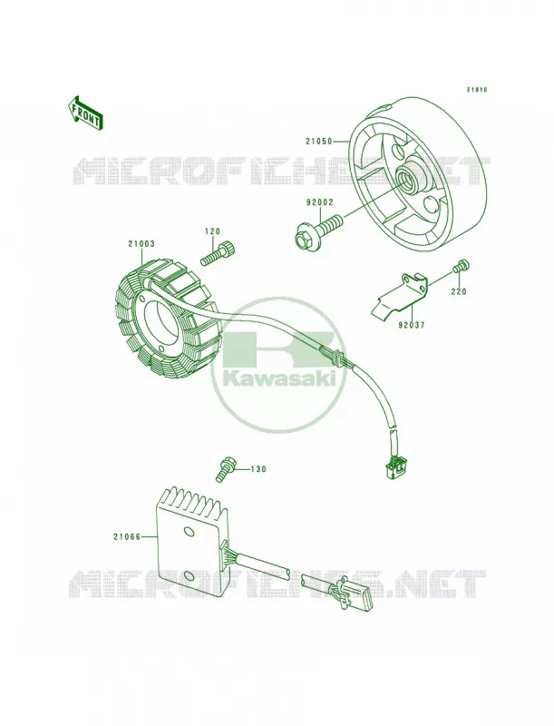 Generator Kawasaki MOTOS 500 1992 Vulcan 500  EN500-A3