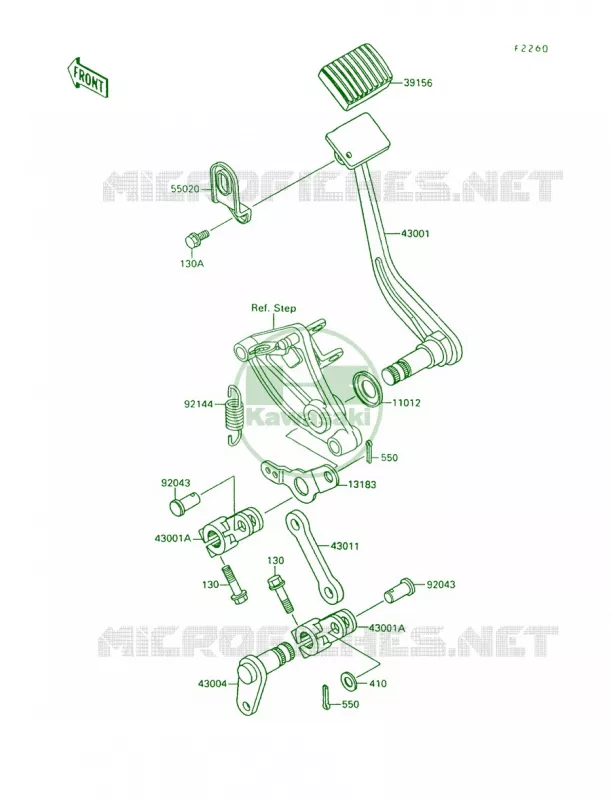 Brake PedalTorque Link Kawasaki MOTOS 1500 1992 Vulcan 88  VN1500-A6