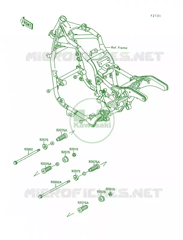 Frame Fittings Kawasaki MOTOS 1500 1992 Vulcan 88  VN1500-A6