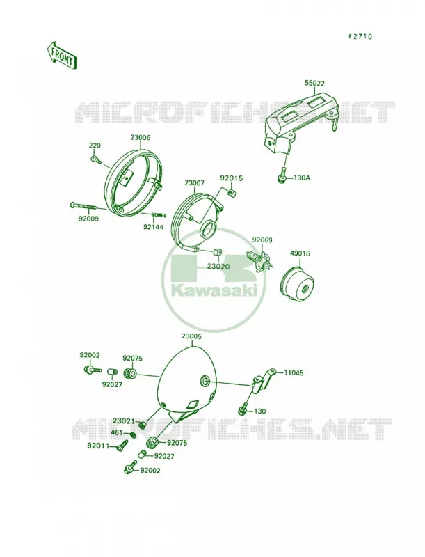 Headlights Kawasaki MOTOS 1500 1992 Vulcan 88  VN1500-A6