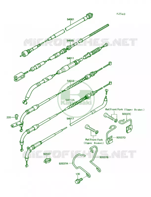 Cable Kawasaki MOTOS 750 1992 Vulcan 750  VN750-A8