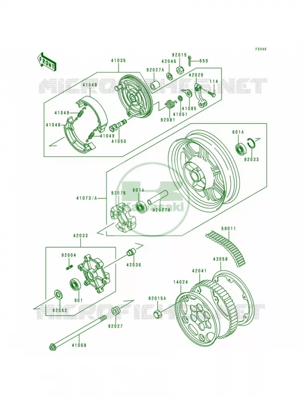 Rear WheelChainCoupling Kawasaki MOTOS 500 1991 Vulcan 500  EN500-A2