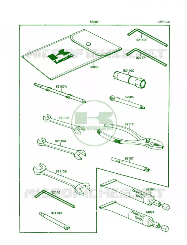 Tool Kawasaki MOTOS 1500 1991 Vulcan 88  VN1500-A5