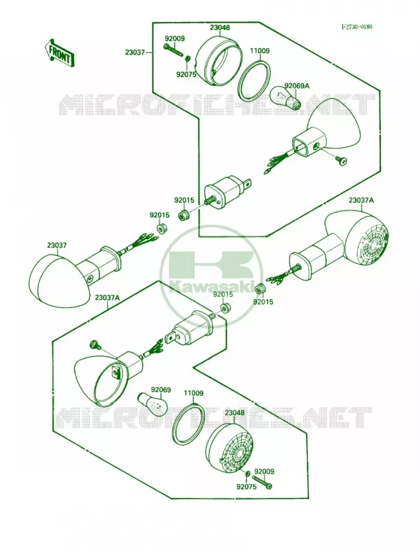 Turn Signal Kawasaki MOTOS 1500 1991 Vulcan 88  VN1500-A5