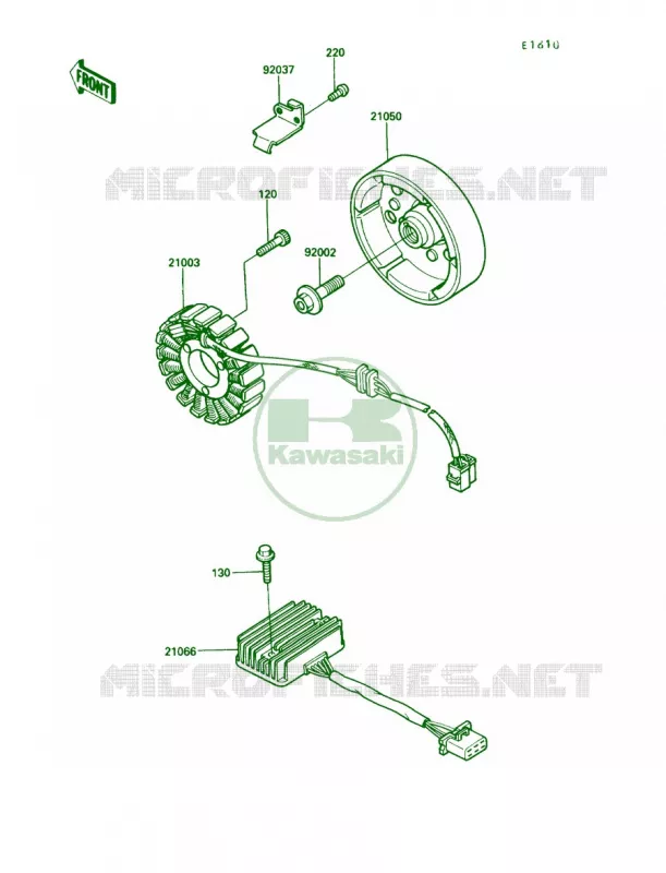 Generator Kawasaki MOTOS 450 1990 454 LTD  EN450-A6