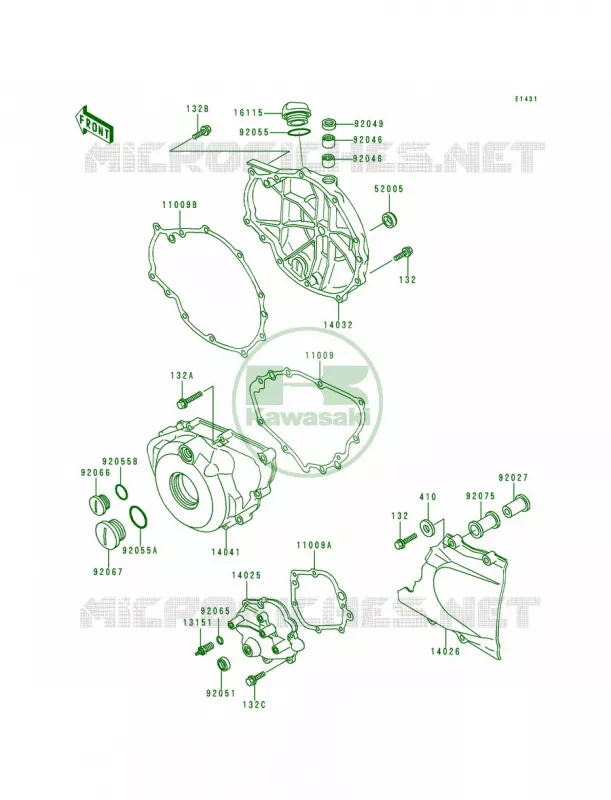 Engine Covers Kawasaki MOTOS 500 1990 Vulcan 500  EN500-A1