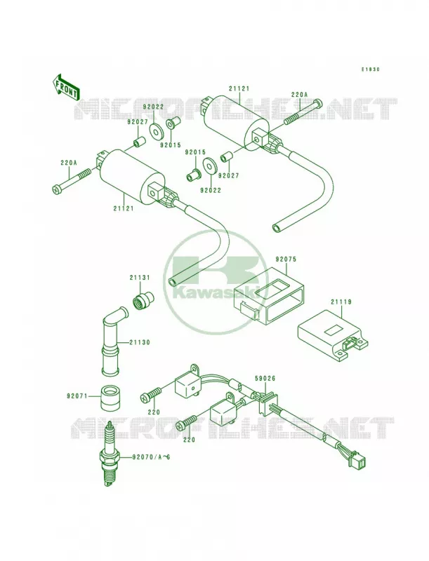 Ignition System Kawasaki MOTOS 500 1990 Vulcan 500  EN500-A1