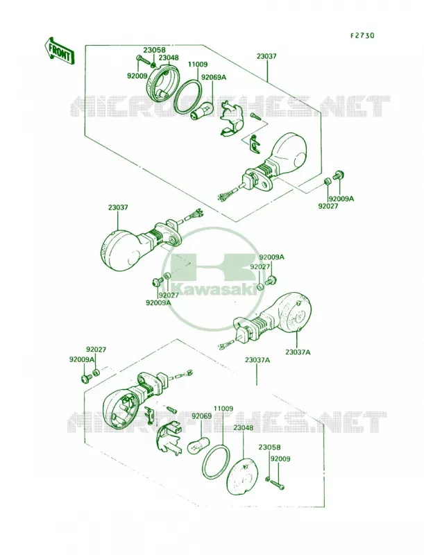 Turn Signal Kawasaki MOTOS 750 1990 Vulcan 750  VN750-A6