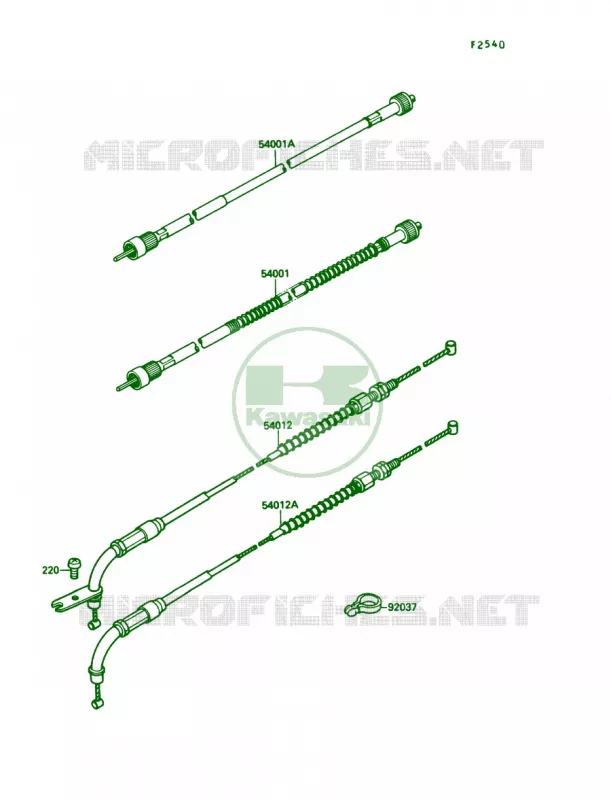 Cables Kawasaki MOTOS 1500 1989 Vulcan 88 SE  VN1500-B3