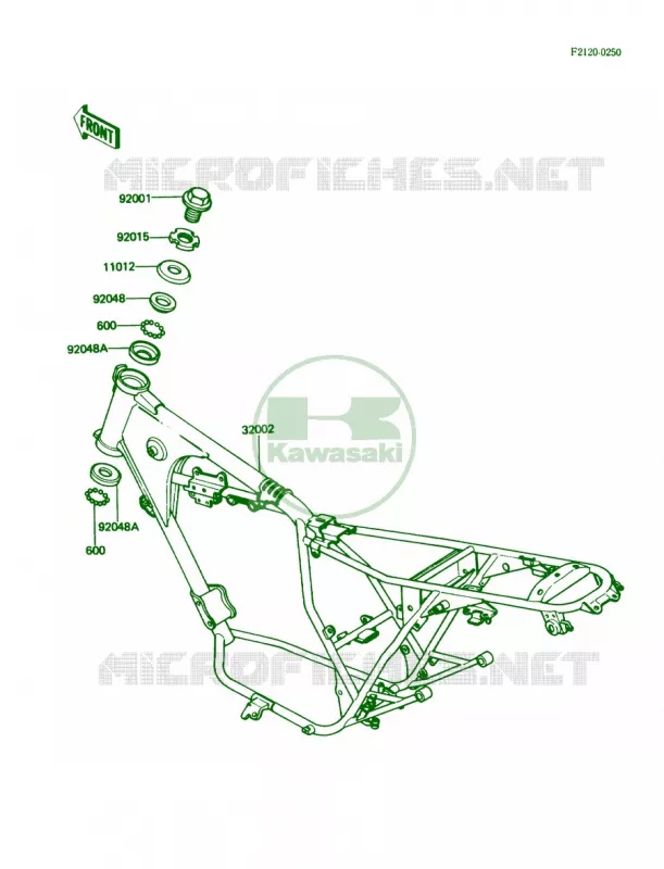 Frame Kawasaki MOTOS 305 1988 LTD  KZ305-B3