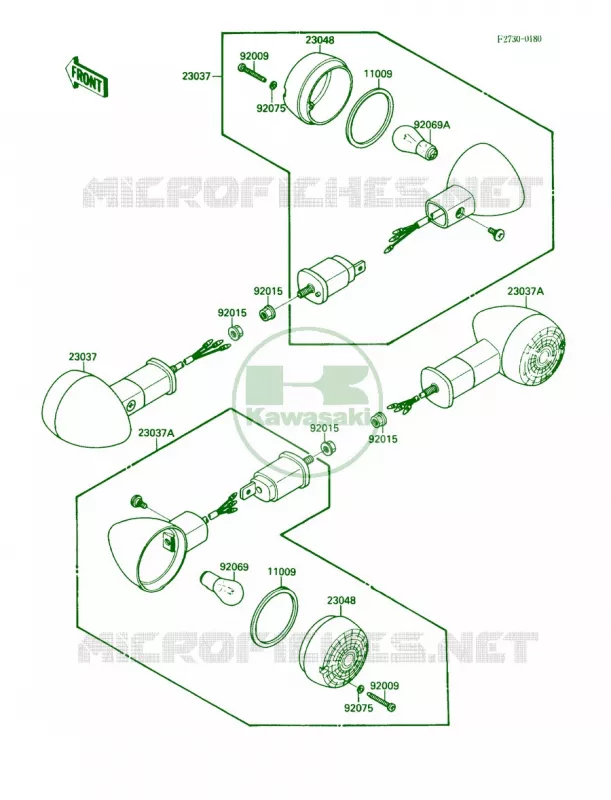 Turn Signal Kawasaki MOTOS 1500 1988 Vulcan 88  VN1500-A2